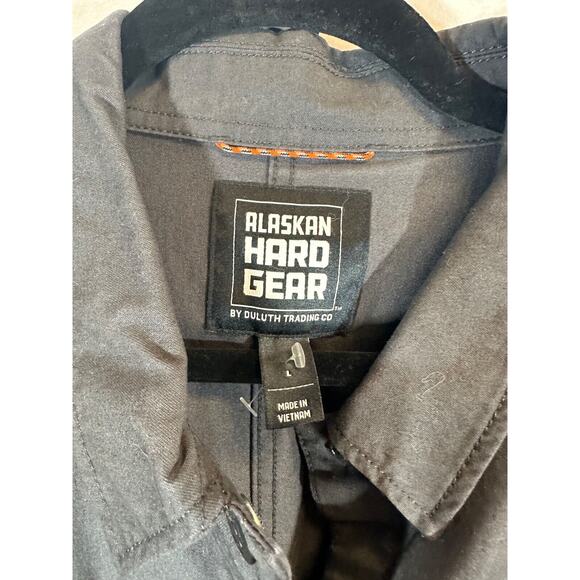 Alaskan Hardgear Jacket Womens L Gray Zip Pockets Snap Buttons Heavy Shacket - Picture 2 of 6